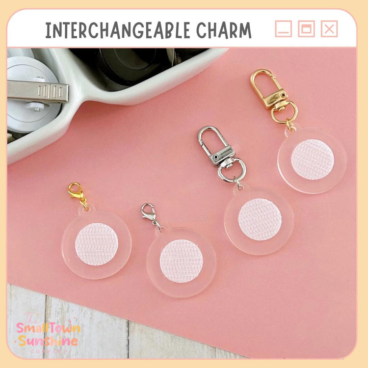 Badge Reel Charm: Interchangeable Add-On, Lobster Clasp Charm for Keychains & Wristlets, Teacher Lanyard Accessory, Gift for Nurses