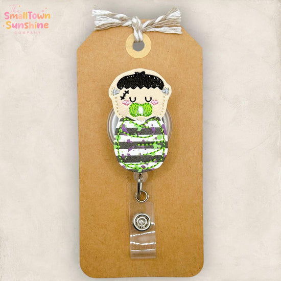 Halloween Swaddled Baby Retractable Badge Reel: Labor & Delivery ID Holder, Name Tag, Topper, Coworker Gift, Lanyard, MRI Safe, Heavy Duty