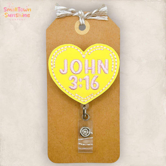 John 3:16 Badge Reel, Bible Verse Badge Reel, Nurse Badge Clip, Teacher Lanyard, Coworker Gift, Christian Name Tag, Retractable ID Holder