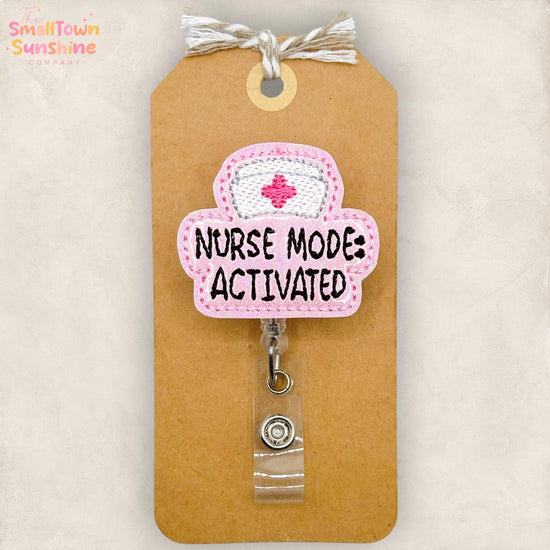 Nurse Mode Activated Retractable Badge Reel: Hospital ID Holder, Name Tag, Swappable Topper, Coworker Gift, Lanyard, MRI Safe, Heavy Duty